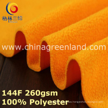 Polyester Knitted Polar Fleece Brush Fabric for Coat-Proof Garment (GLLML393)